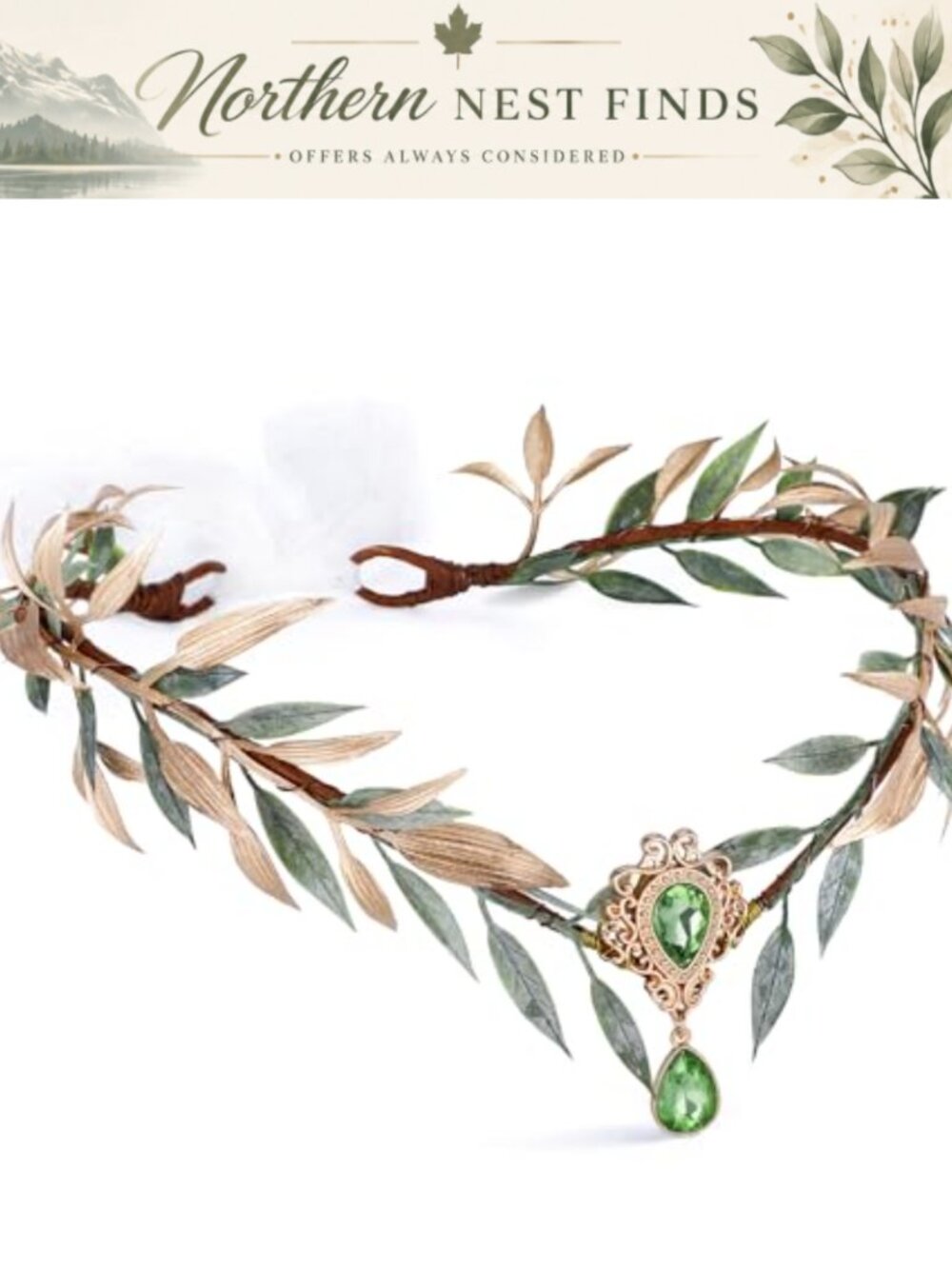 Handmade Fairy Headband Elf Princess Headpiece Renaissance Cosplay Costume